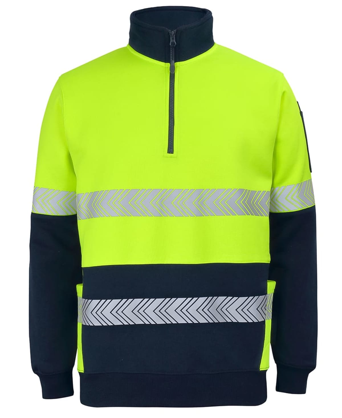 JB's Hi Vis 330g 1/2 Zip Segmented Tape Fleece