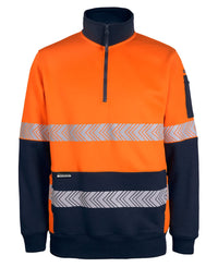 JB's Hi Vis 330g 1/2 Zip Segmented Tape Fleece