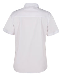JB's Ladies S/S Epaulette Shirt White