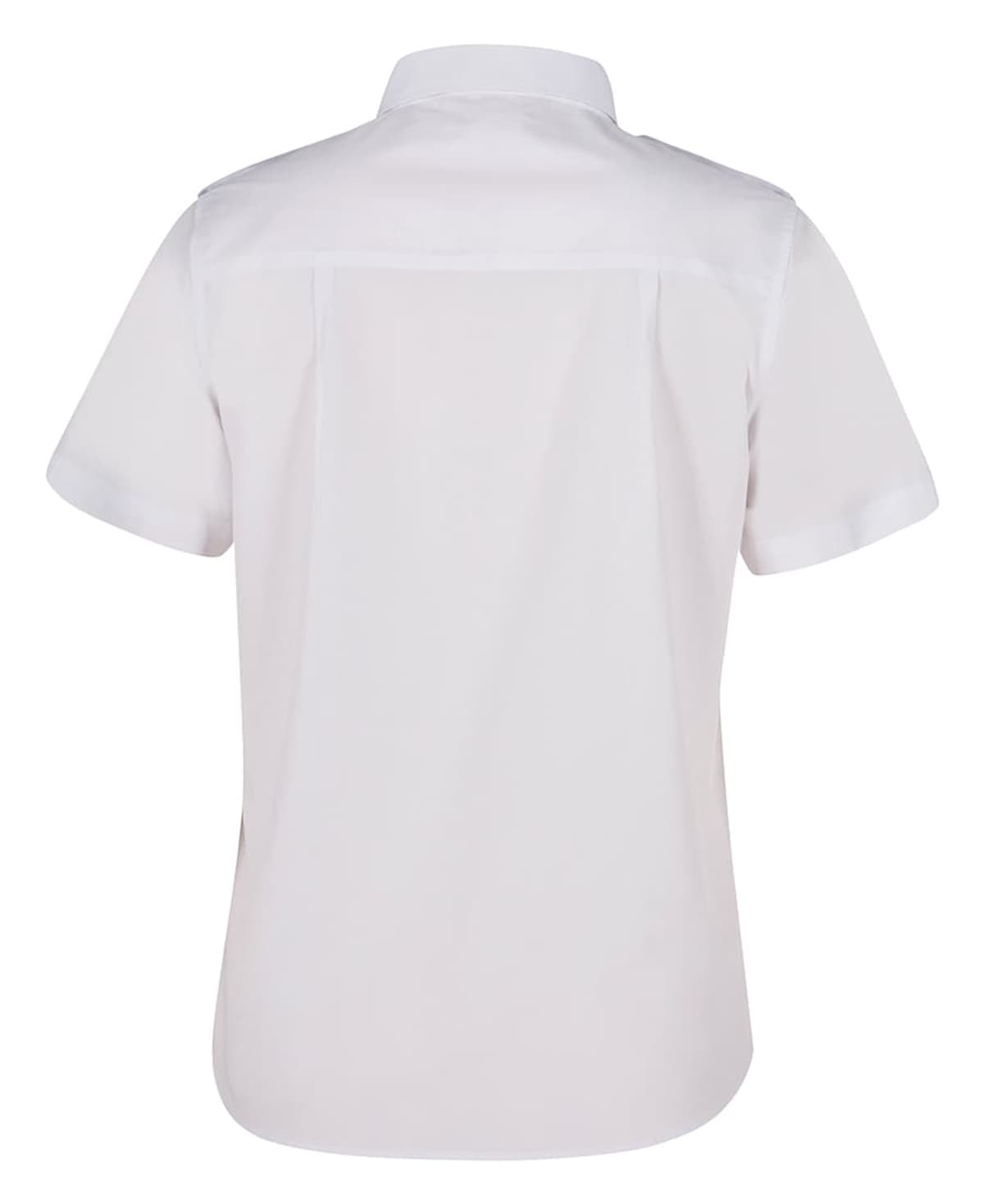 JB's Ladies S/S Epaulette Shirt White