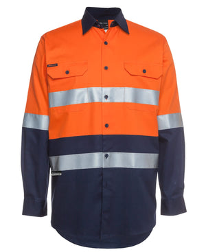 JB's Hi Vis (D+N) L/S 190G Work Shirt