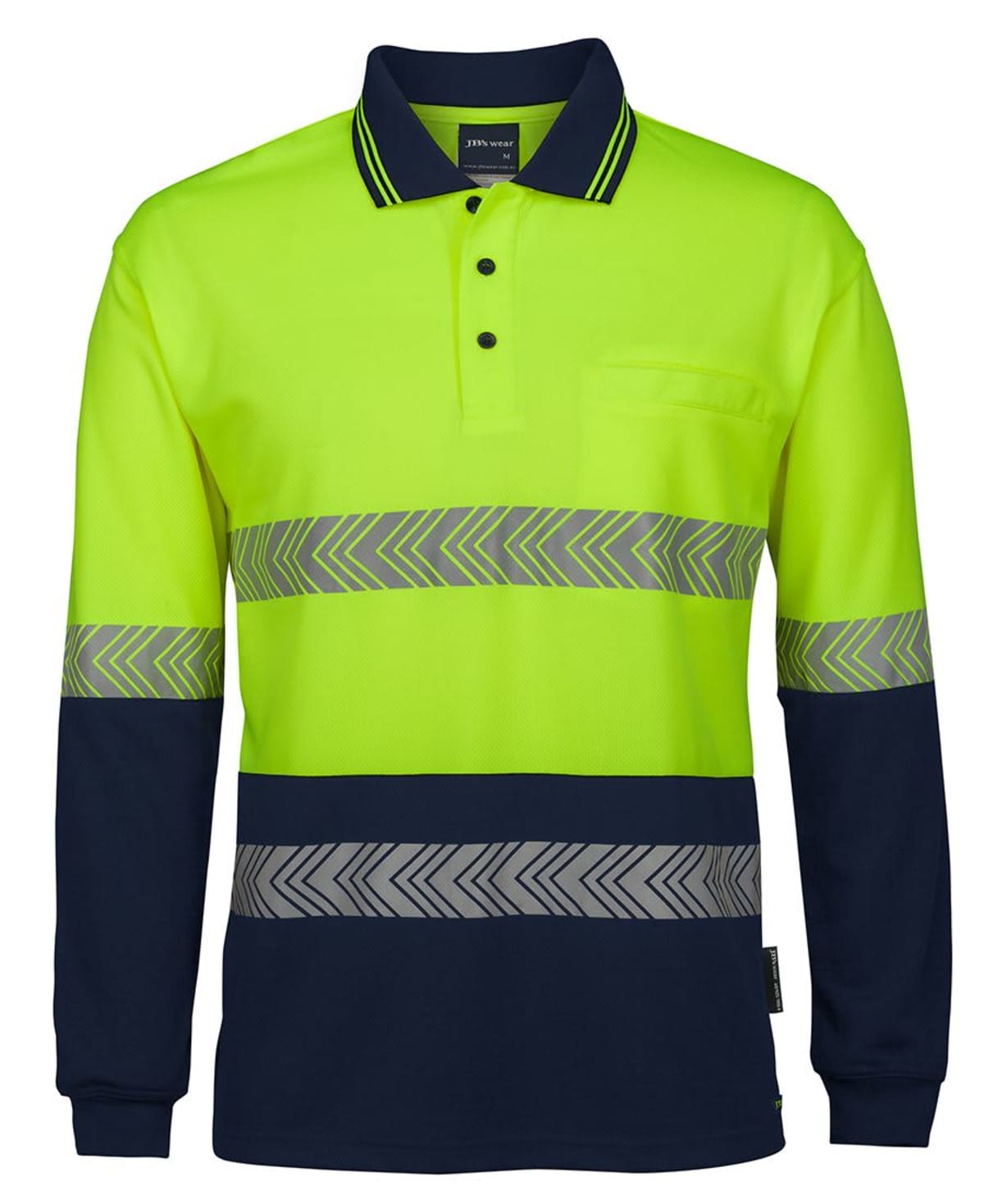 JB's Hv L/S Segmented Tape Polo