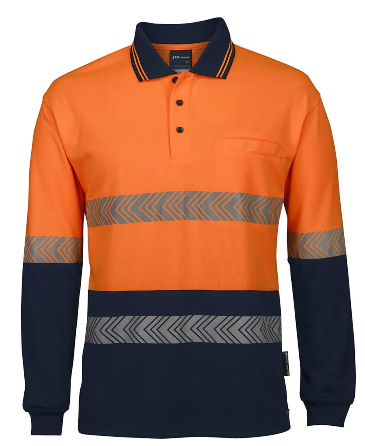 JB's Hv L/S Segmented Tape Polo
