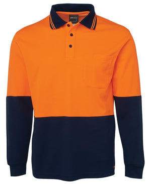 JB's Hi Vis L/S Cotton Back Polo