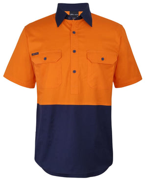 JB's Hi Vis Close Front S/S 150g Work Shirt