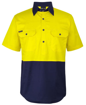 JB's Hi Vis Close Front S/S 150g Work Shirt