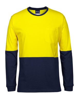 JB's Hi Vis L/S Crew Neck Cotton T-shirt