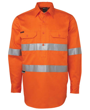 JB's Hi Vis (D+N) Close Front L/S 190g Work Shirt