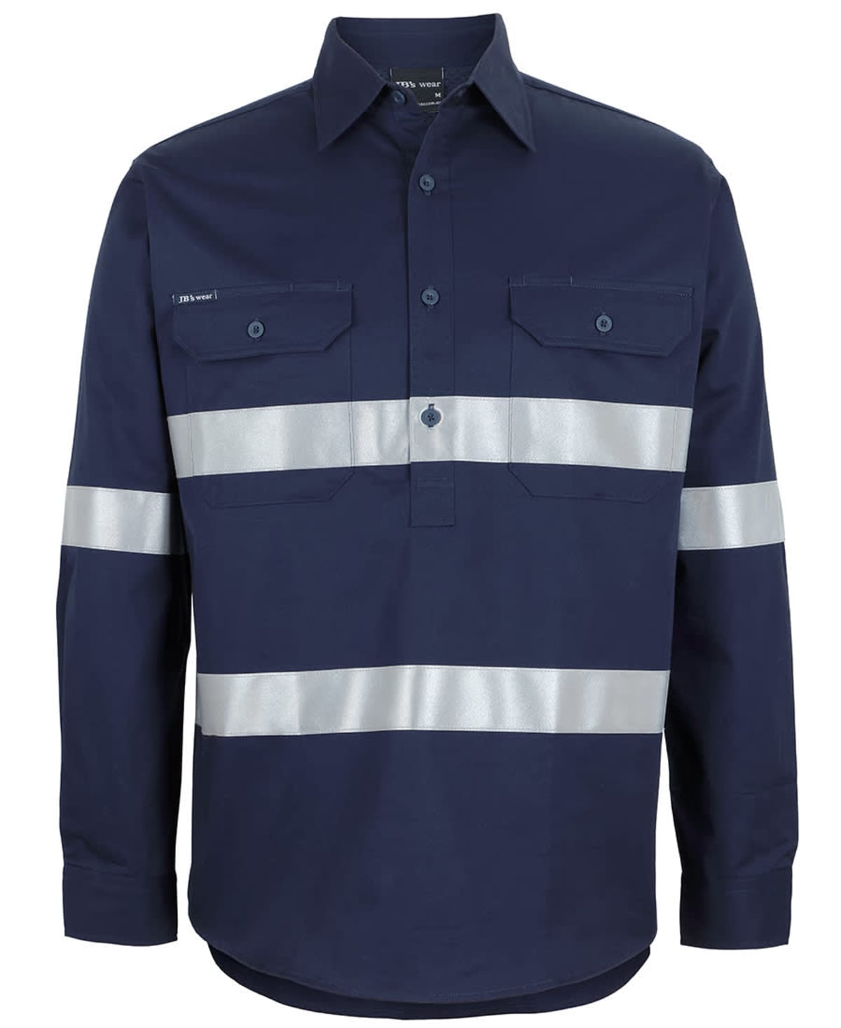 JB's Close Front L/S 150 G W/Shirt Reflective Tape Navy