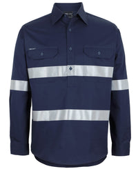 JB's Close Front L/S 150 G W/Shirt Reflective Tape Navy