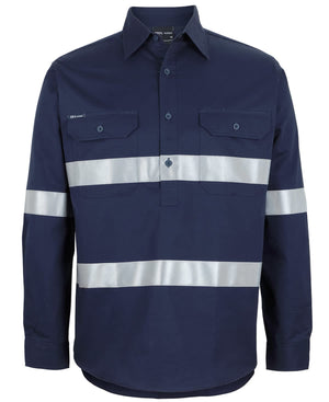 JB's Close Front L/S 150 G W/Shirt Reflective Tape Navy