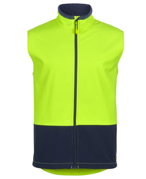 JB's Hv Three Layer Softshell Vest Lime/Navy