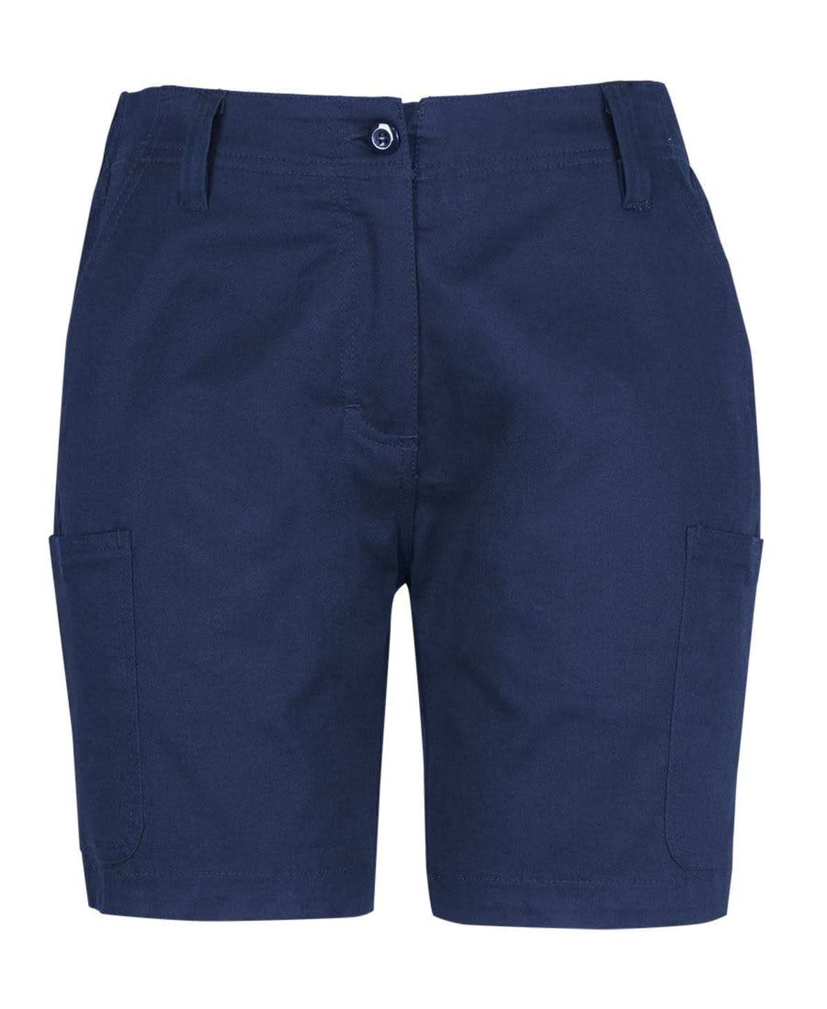 JB's Ladies Multi Pocket Stretch Twill Short Navy