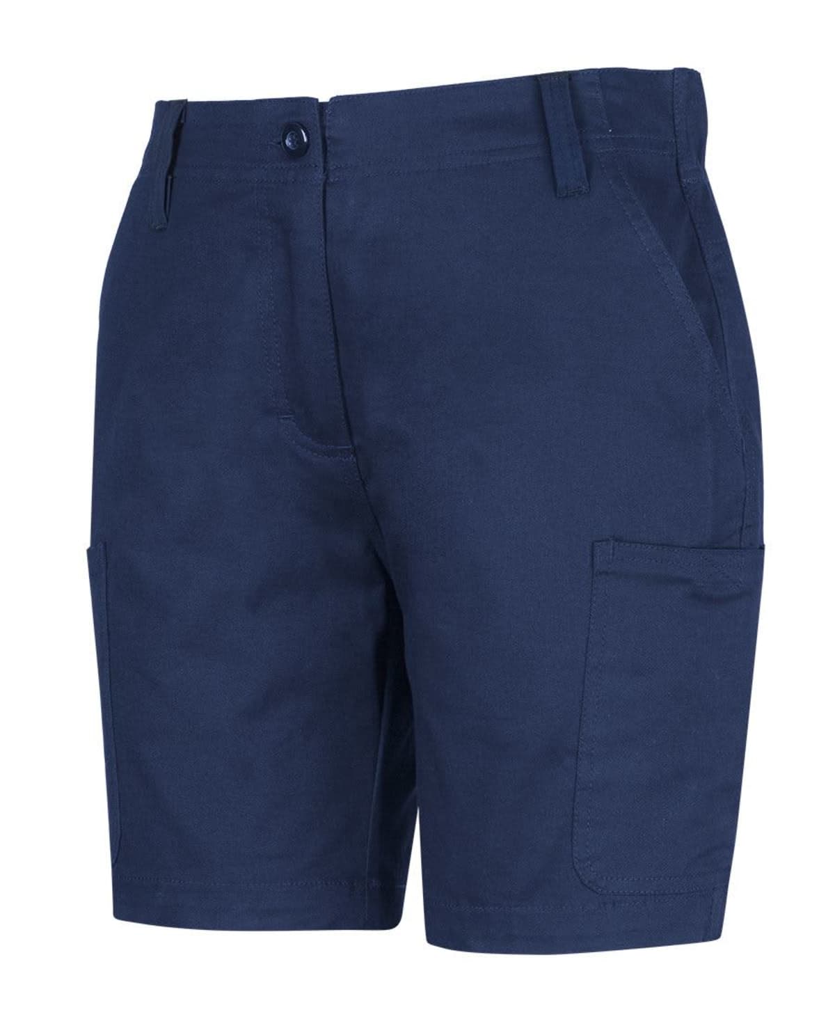 JB's Ladies Multi Pocket Stretch Twill Short Navy