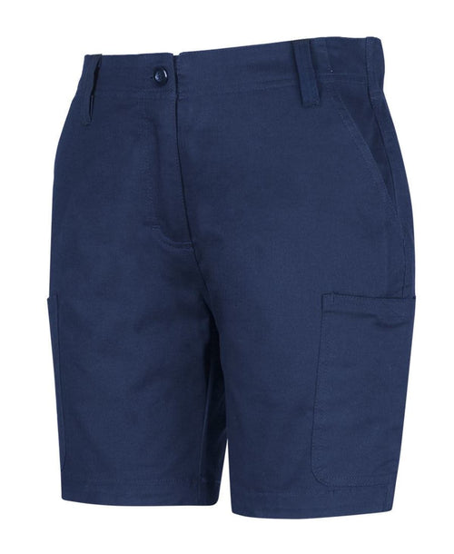 JB's Ladies Multi Pocket Stretch Twill Short Navy