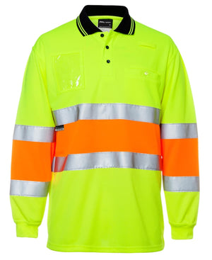 Hi Vis Bio Motion (D+N) L/S Polo with ReflectiveTape