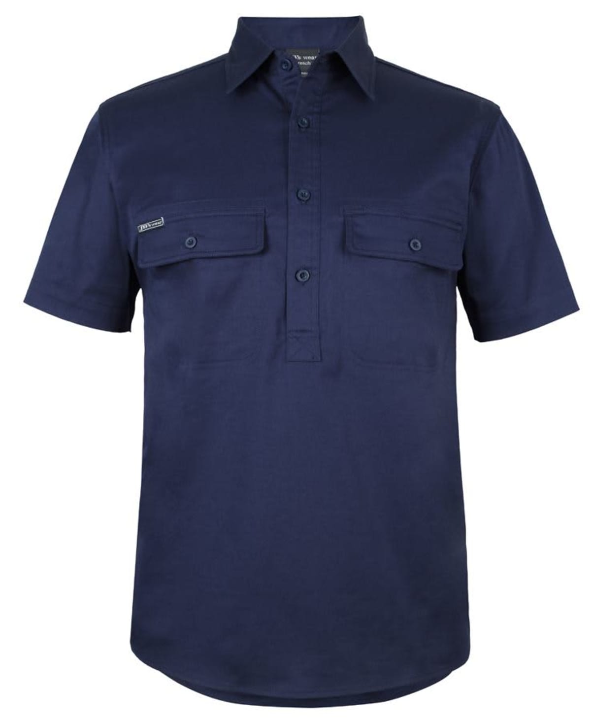 JB's S/S 150 G Stretch Close Front Work Shirt Navy