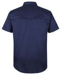 JB's S/S 150 G Stretch Close Front Work Shirt Navy