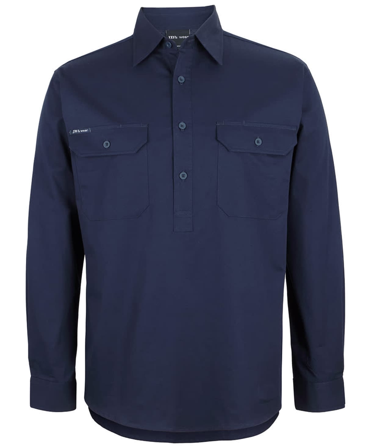 JB's Close Front L/S 150 G Work Shirt Navy