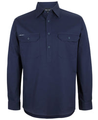 JB's Close Front L/S 150 G Work Shirt Navy
