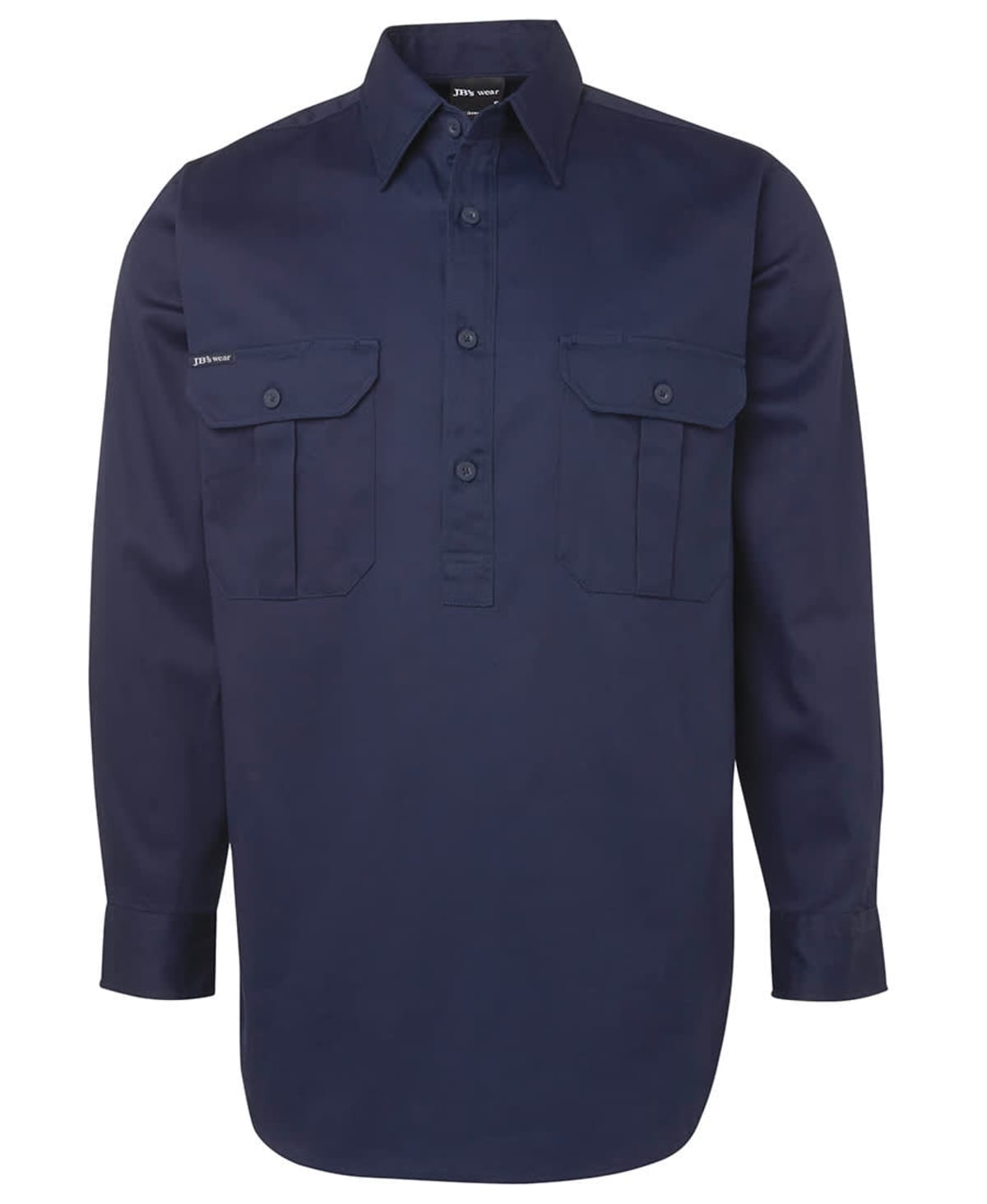 JB's Close Front L/S Work Shirt Navy