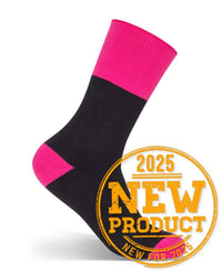 JB's Ladies Ultra Thick Bamboo Work Sock Black/Pink