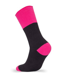 JB's Ladies Ultra Thick Bamboo Work Sock Black/Pink