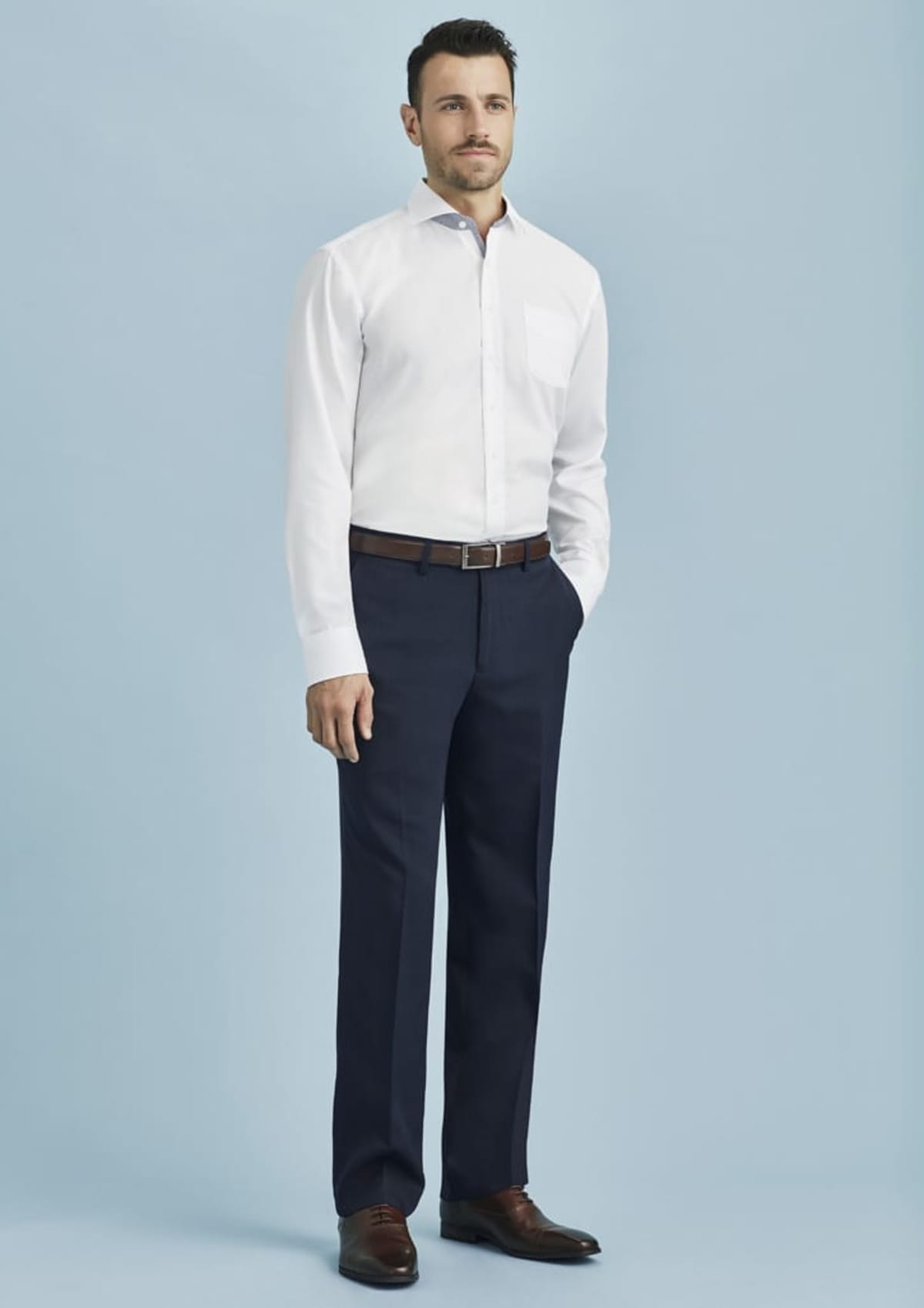 Mens Cool Stretch Flat Front Pant (Stout)