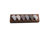 Bartender Whisky Discs Set 6 w/wood Base