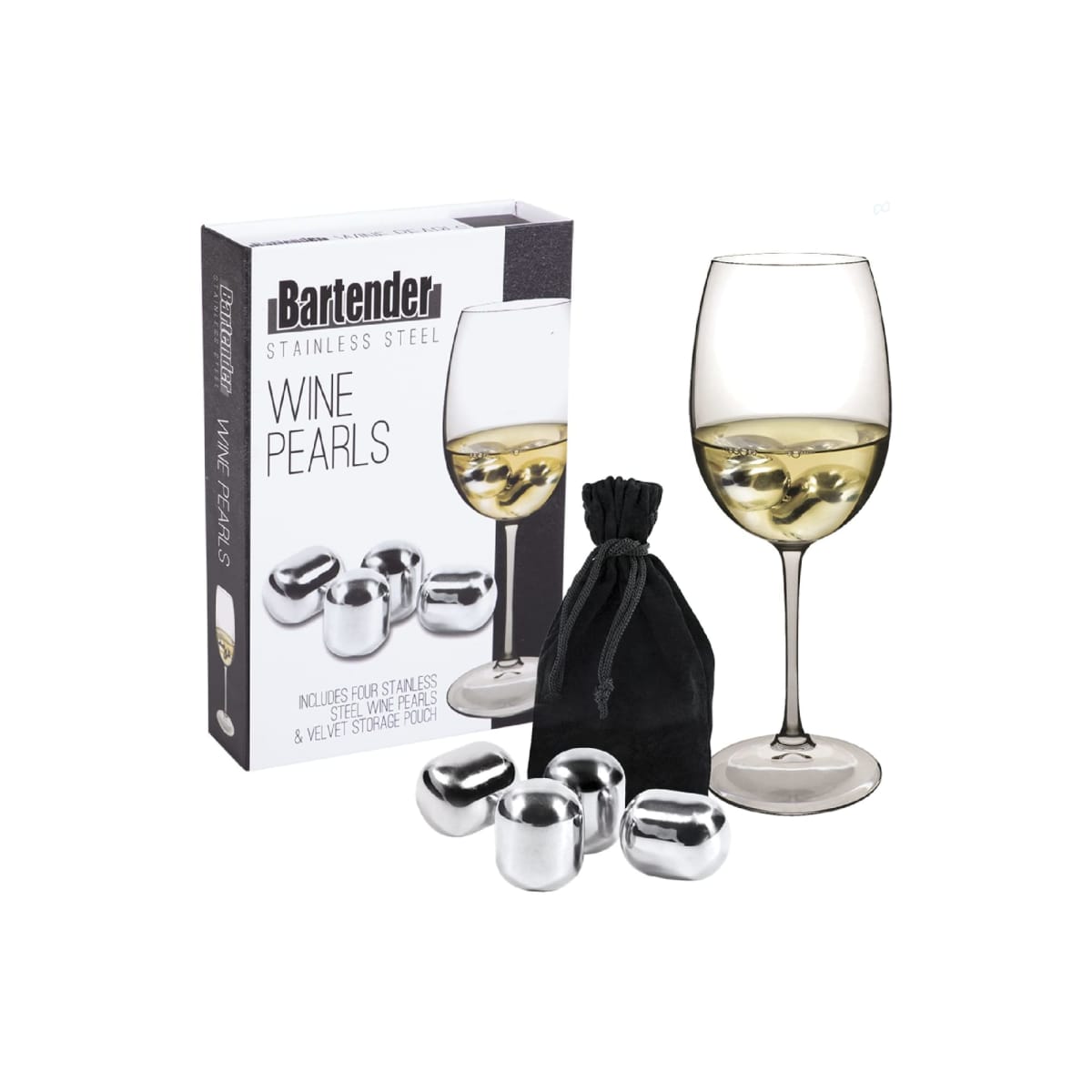 Bartender S/S Wine Pearls Set 4 w/ Bag