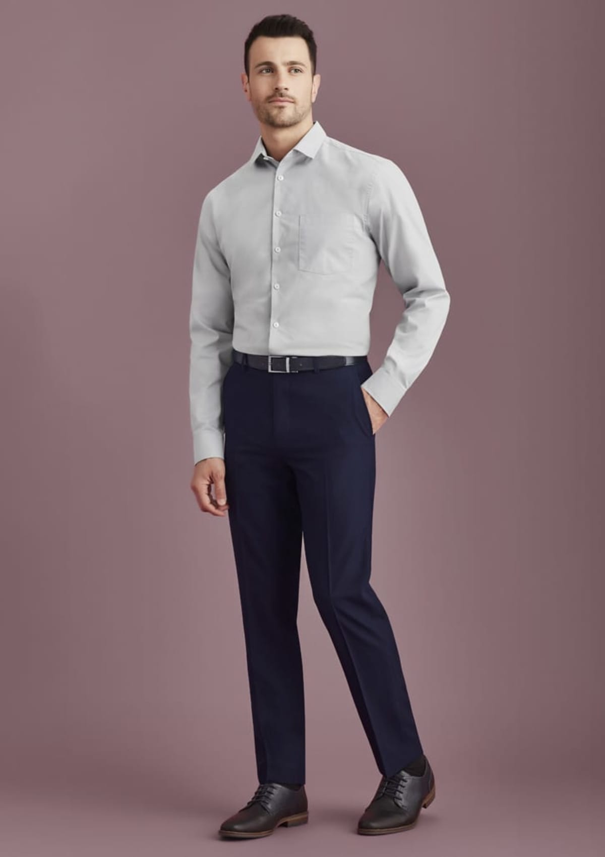 Mens Siena Slim Fit Flat Front Pant (Stout)
