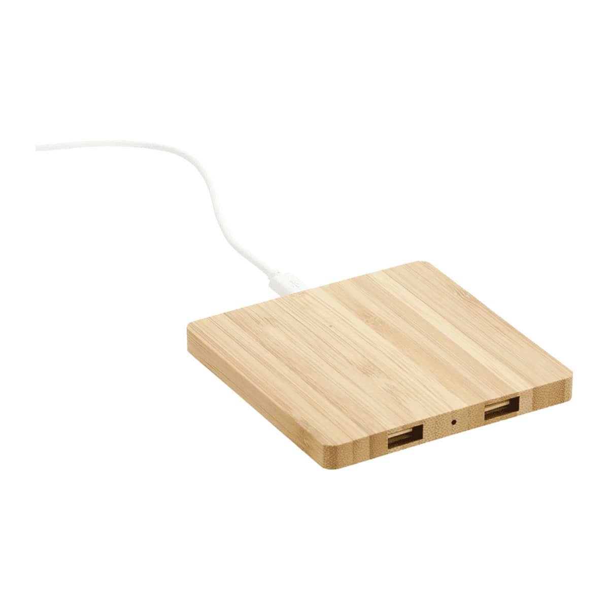 Bamboo Wireless Charging Pad w/ Dual Outputs