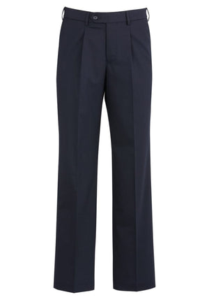 Comfort Wool Stretch Mens One Pleat Pant Stout