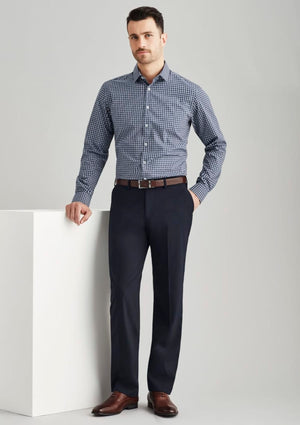 Mens Comfort Wool Stretch Flat Front Pant