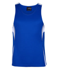 PODIUM COOL JACQUARD SINGLET ROYAL/WHITE/GREY -