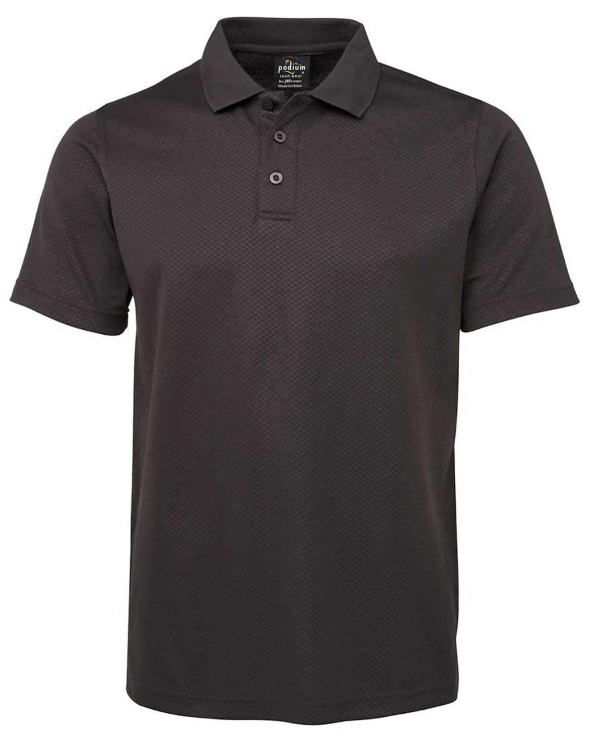 PODIUM COTTON BACK YARDAGE POLO GUNMETAL-