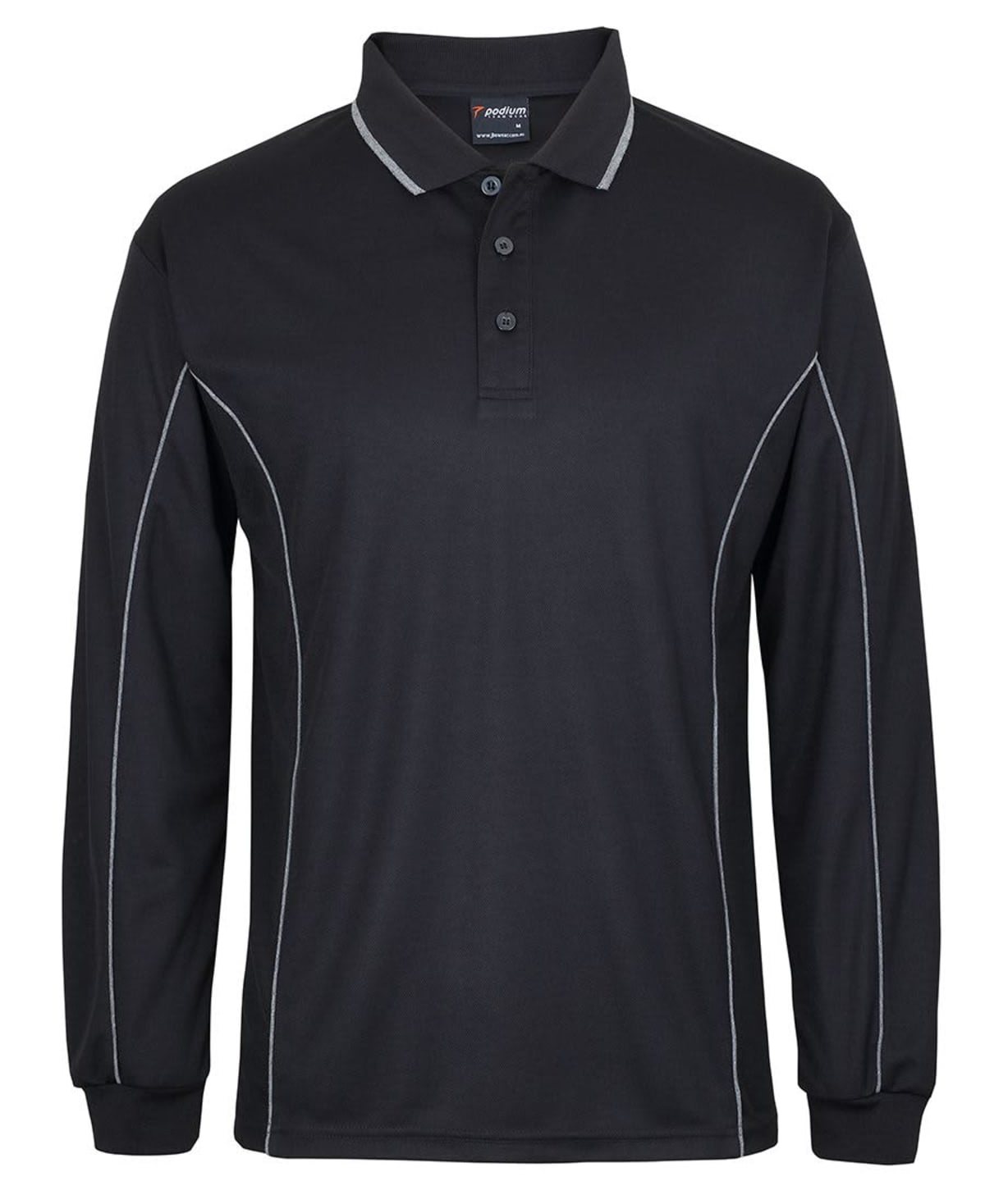 PODIUM L/S PIPING POLO