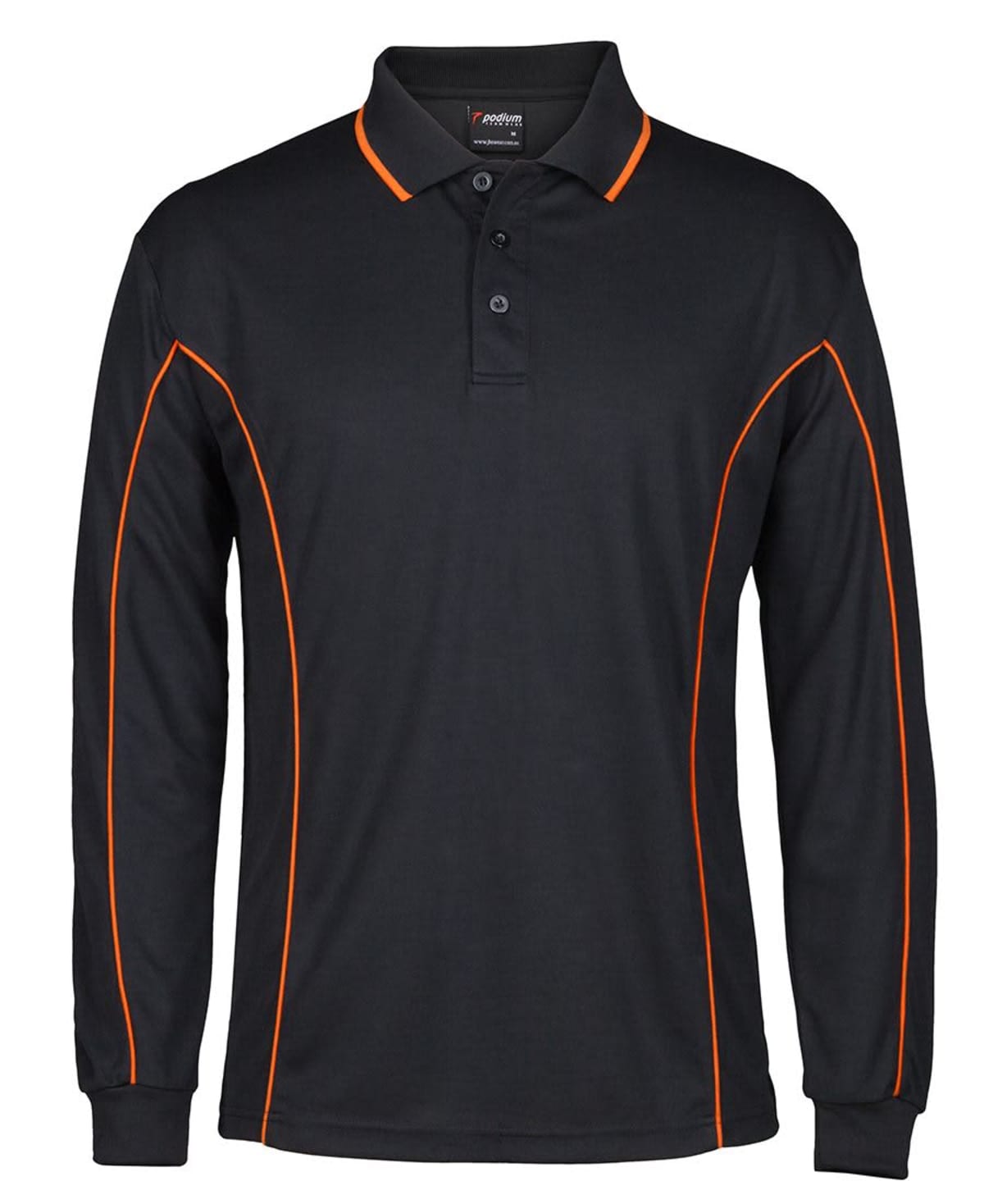 PODIUM L/S PIPING POLO