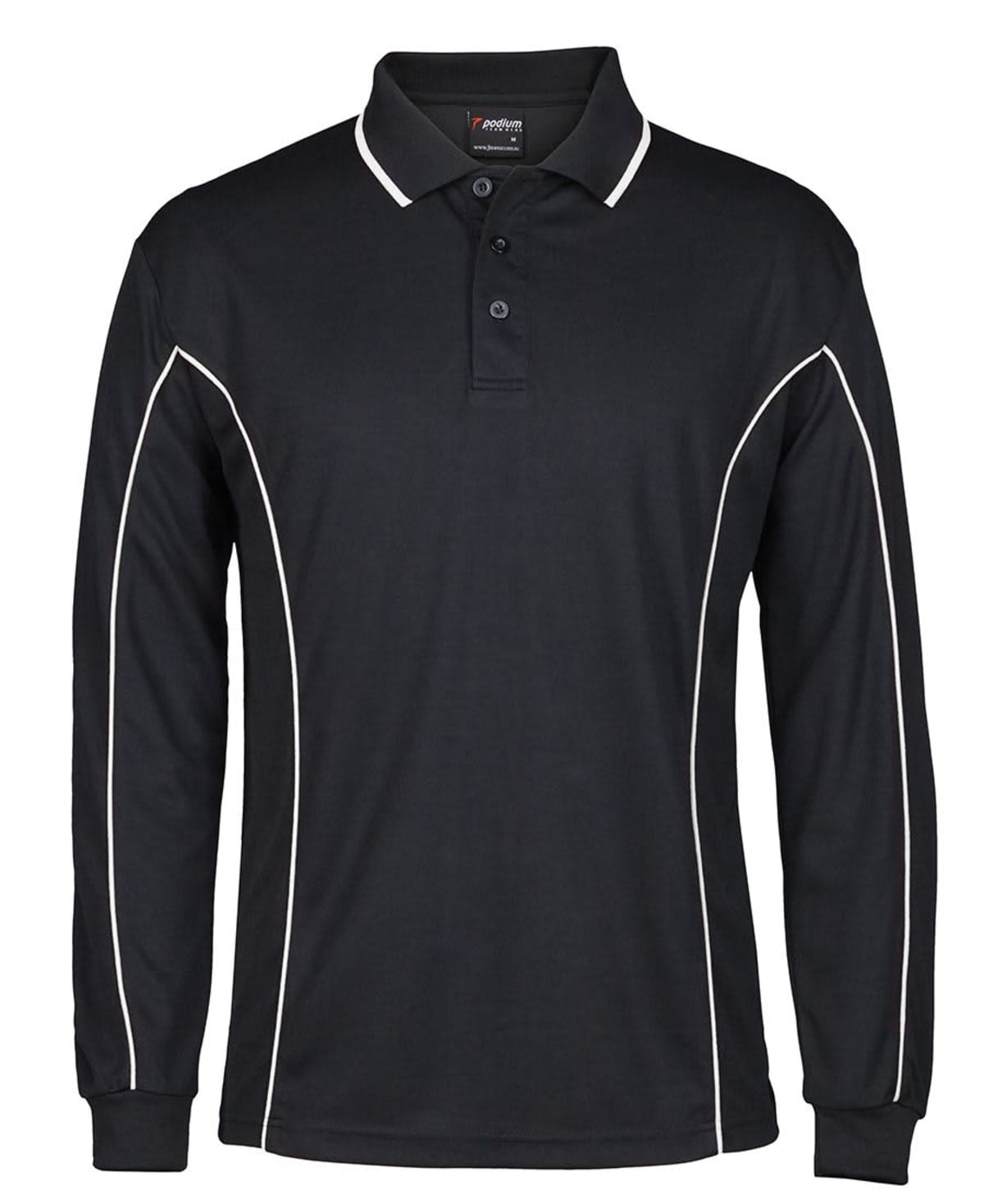 PODIUM L/S PIPING POLO
