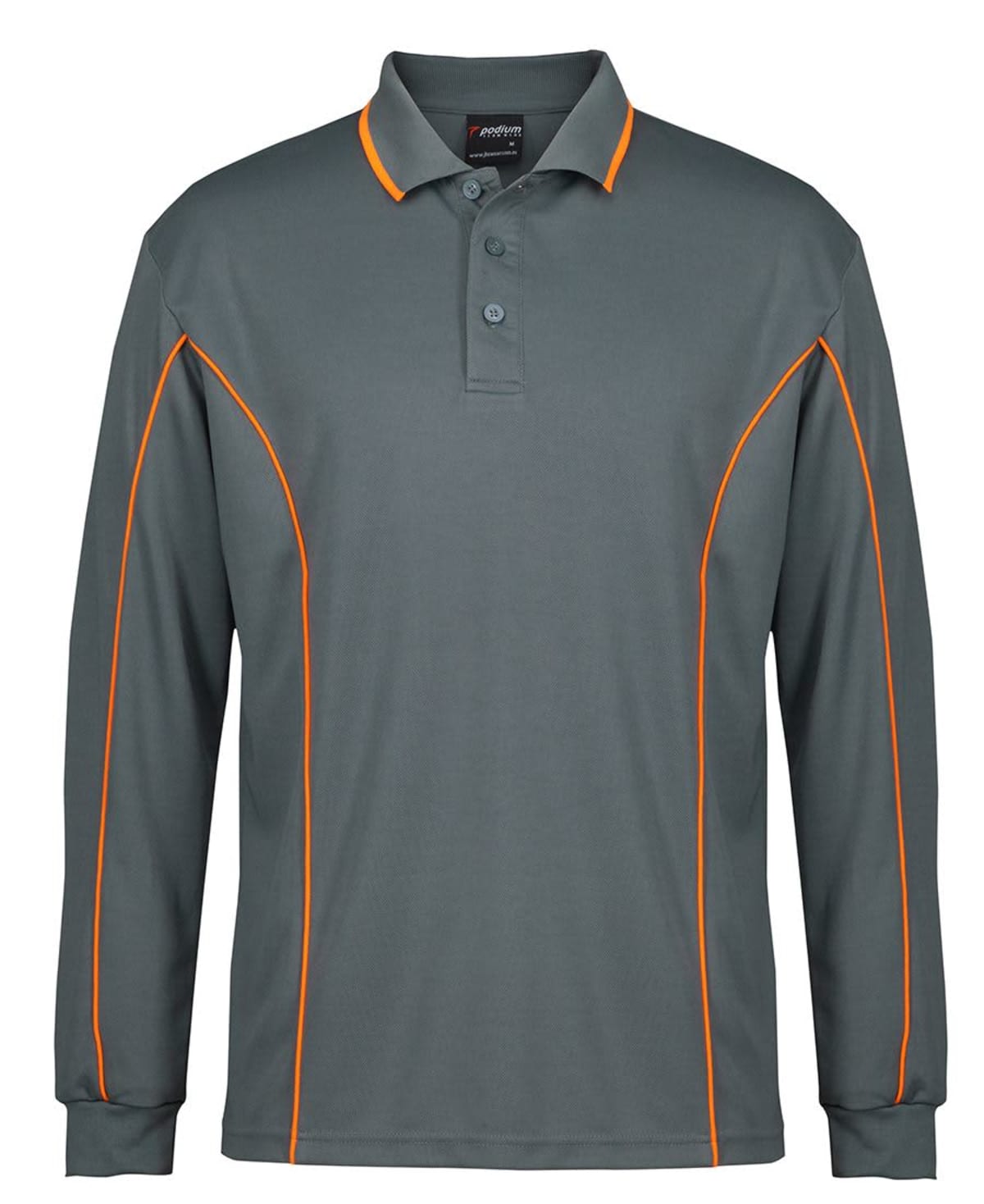 PODIUM L/S PIPING POLO