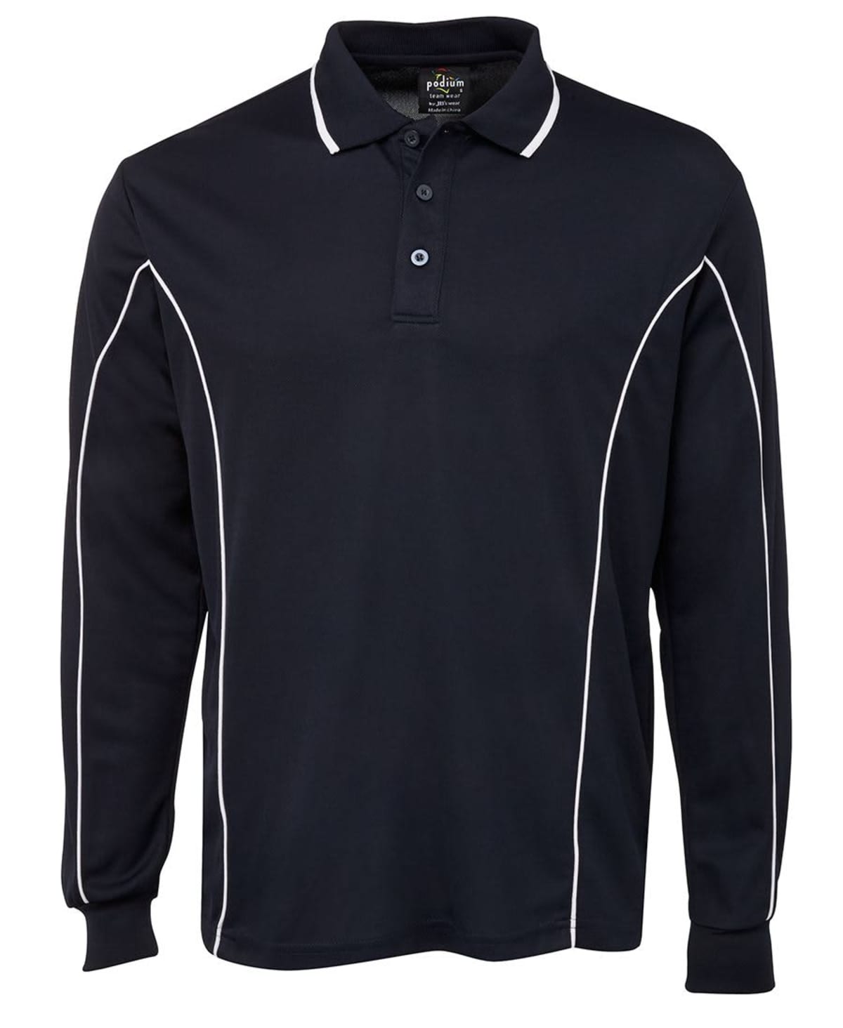 PODIUM L/S PIPING POLO