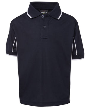 PODIUM KIDS S/S PIPING POLO NAVY/WHITE-