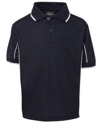 PODIUM KIDS S/S PIPING POLO NAVY/WHITE-