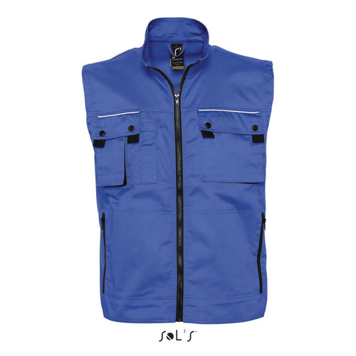 Vest Men's with reflective piping and 6 exterior pockets ITH PRO WORKWEAR