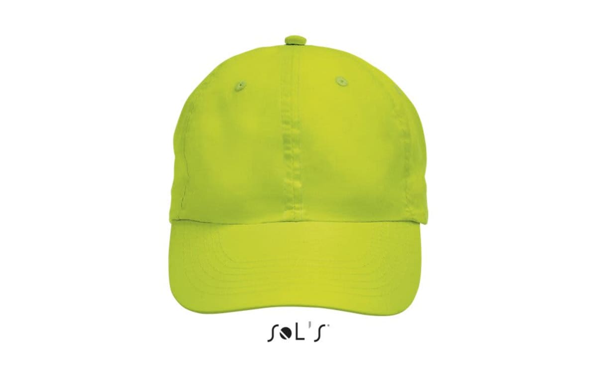 Cap 6 panel 100% polyester microfibre Neon colour options METEOR