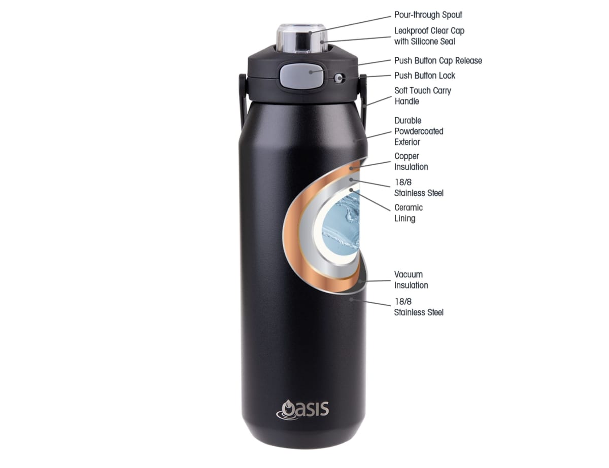 Oasis Capri 1L Vacuum Quick Release Lid Bottle