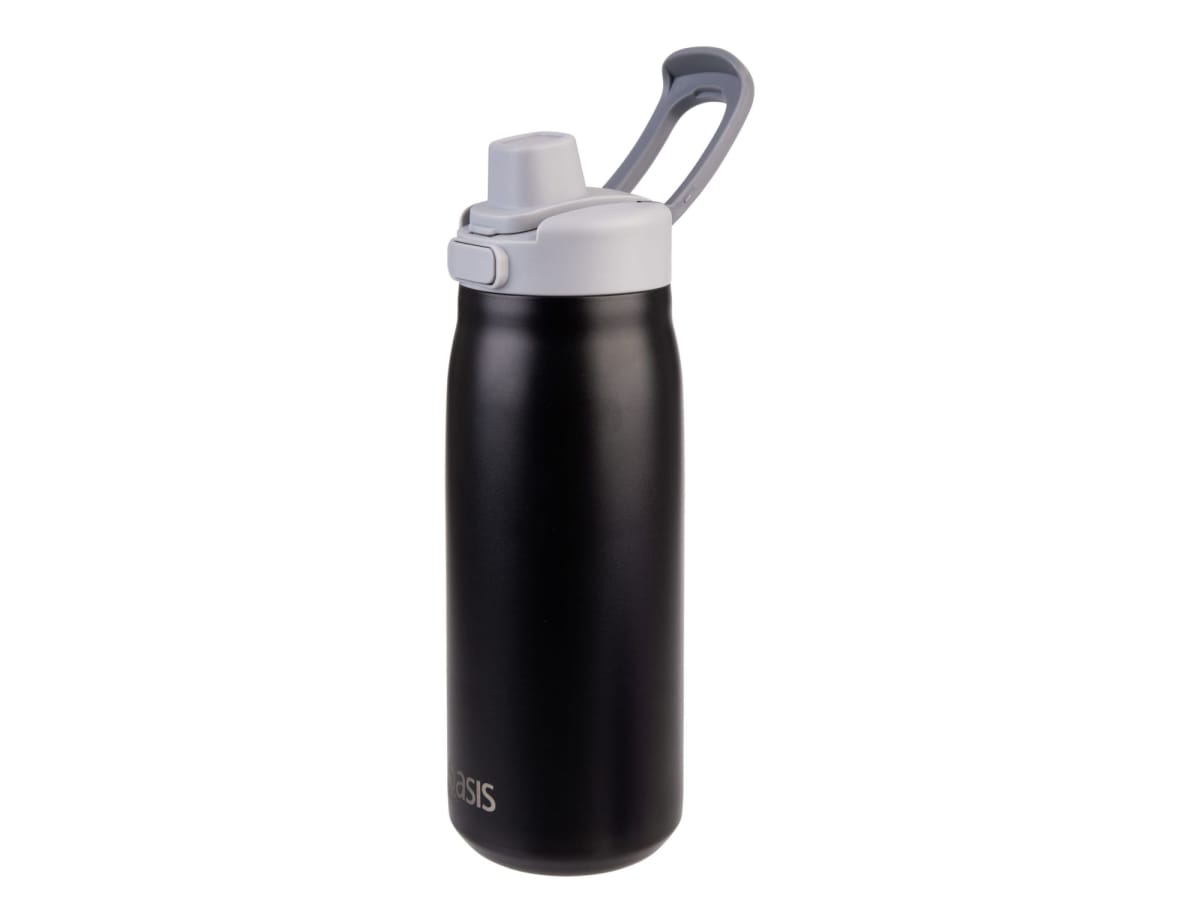 Oasis Flip-Top S/S D/Wall Ins. Drink Bottle 600ml