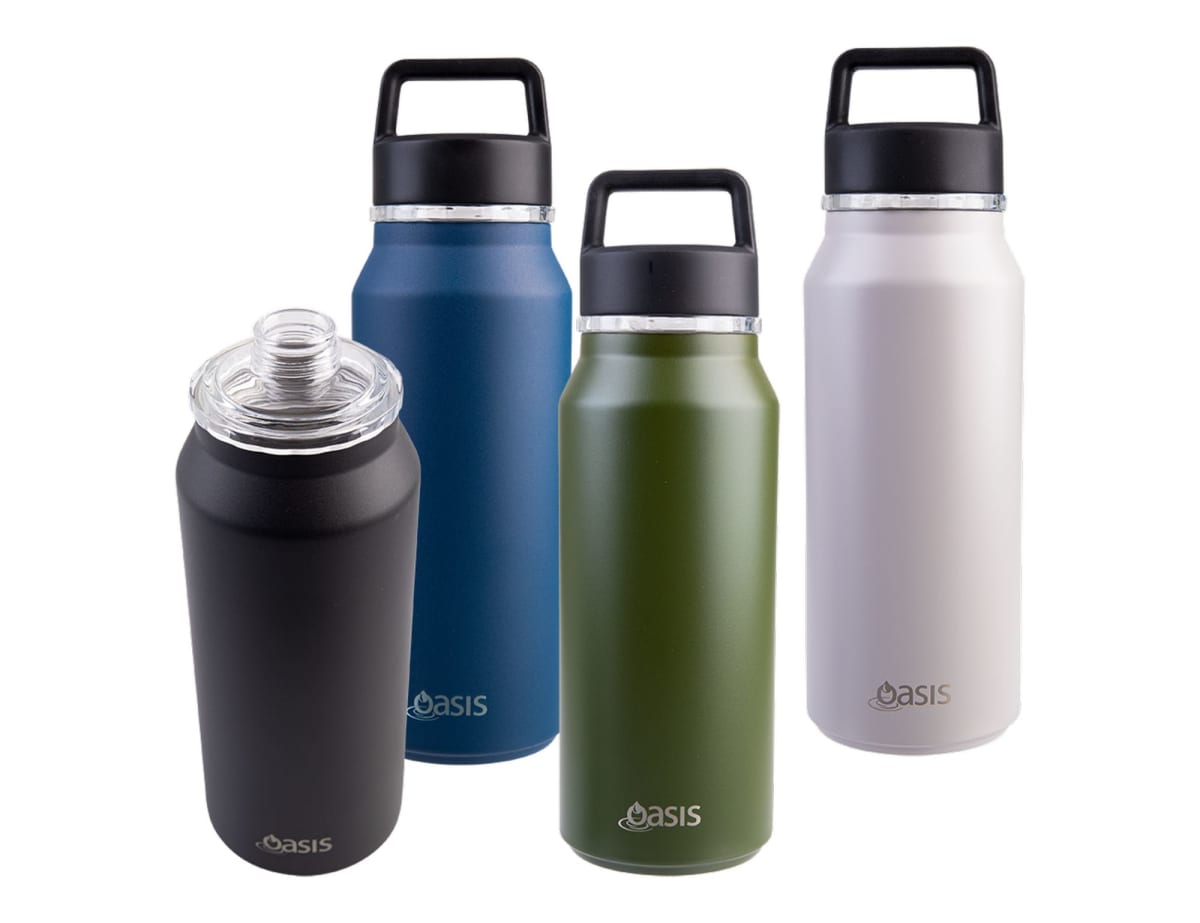 Oasis S/S D/Wall Ins. 'Summit' Drink Bottle W/ Chug Spout 1L
