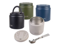 Oasis S/S D/Wall Ins. Food Flask W/ Quick Release Lid & Spork 700ml