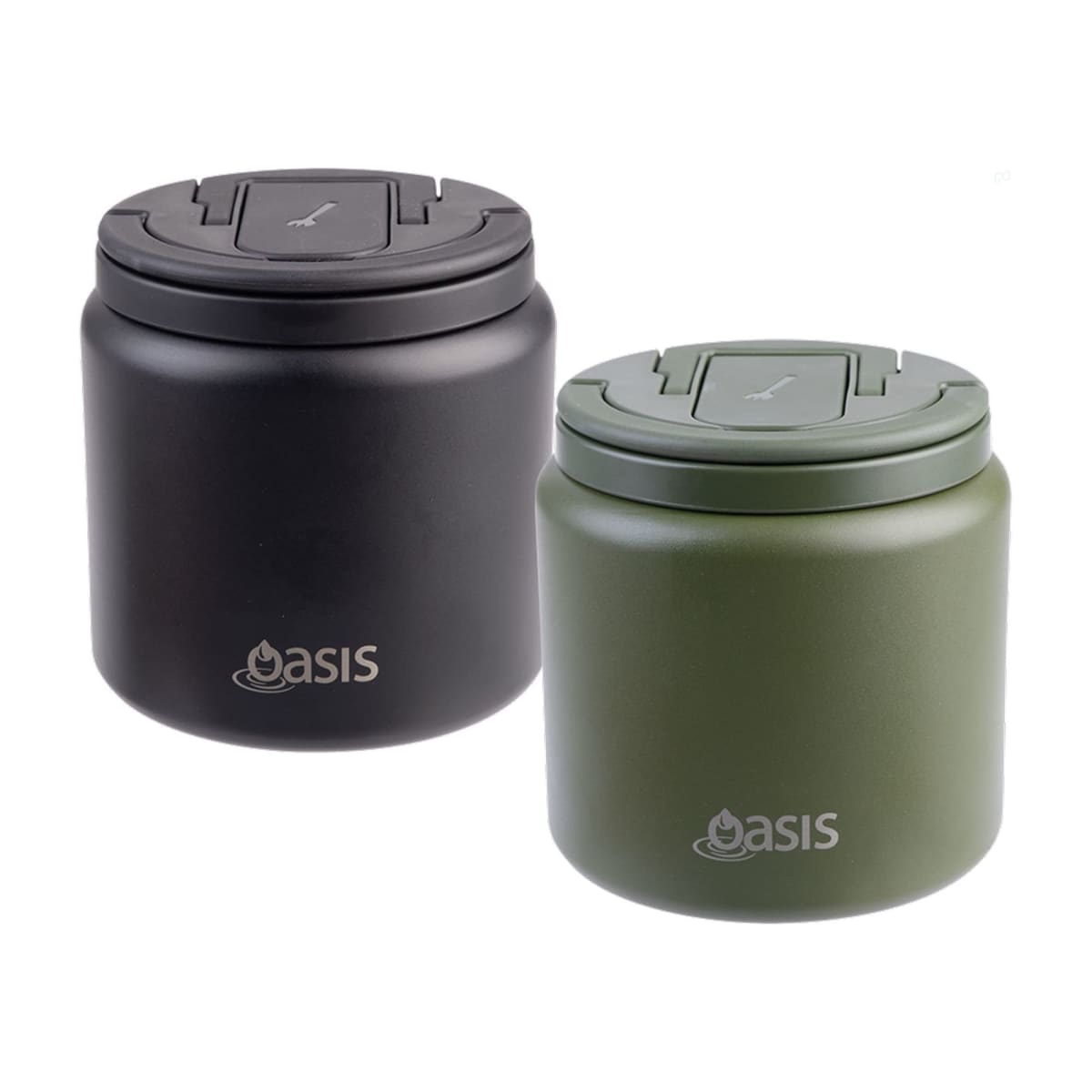 Oasis S/S D/Wall Ins. Food Flask W/ Quick Release Lid & Spork 700ml